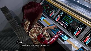 stranded in space, flirting with a half robot girl?