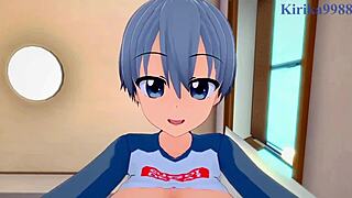 Hana Uzaki And Tsuki Uzaki Intense Pov Sex