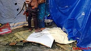 Hardcore webcam video of hot desi wife's outdoor sex