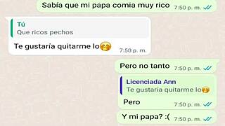 mother in law in lingerie bends over for assplay at party