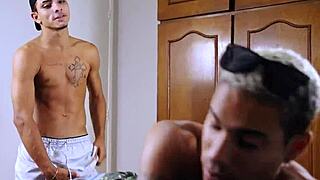 Young Brazilian bride sucks cock of a tourist