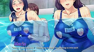 Netorious Neighbors Threesome Cumming In Pool