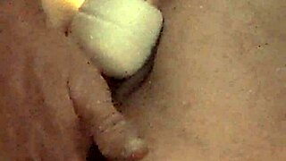 Blindfolded wife explores submissive play