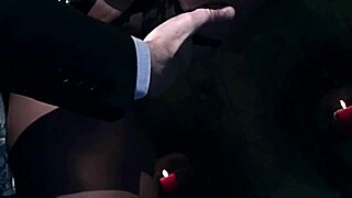 tied angelica heart waits in old factory for bondage fun