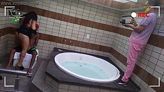 Experienced Latina Mommy Sucks Tattooed Young Cock