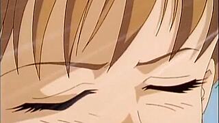 A shy anime teen's solo pleasure with a wet pussy