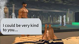 A Smart Girl in a Cartoon with Monster Cock Adventures