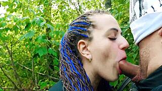 i'm giving a deepthroat blowjob to this big cock in public