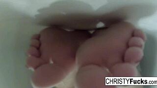 Dive into a steamy bath with sexy Christy Mack BTS