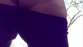 Milf Shakes Big Ass Outdoors