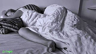 Stick your hard cock into her shaved pussy early morning for loud moaning orgasm