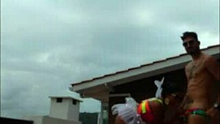 i fucked lunna vaz hard on the balcony during the party