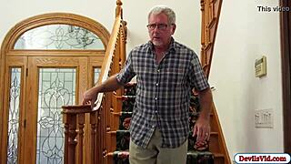 blonde babe banged by old guys