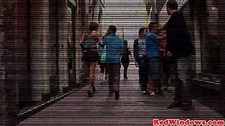 Black Euro hooker bent over for rough doggystyle before messy cumshot