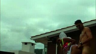 i fucked lunna vaz hard on the balcony during the party