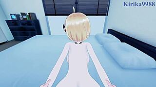 Yozora Mel and Uruha Rushia in wild POV hentai sex! 😍