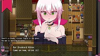 The massage chair makes the little witch cry in Ceres and the Contract Guild hentai game part 4