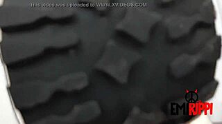 Slave Worships Queen's Feet With Trampling