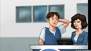 i had the manager's daughter suck my big cock behind the front desk at work in summertime saga