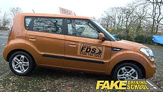 Young Babe Loves Big Tits POV Sex In Fake Driving School