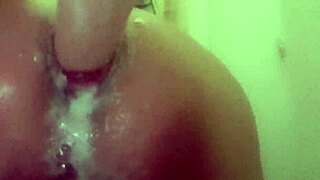 Anal Play With My Dildo In The Shower