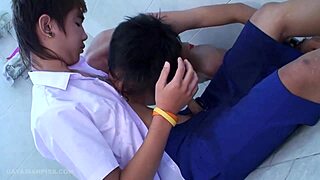 Asian Twinks Pissing and Fucking Raw in Kinky Scene