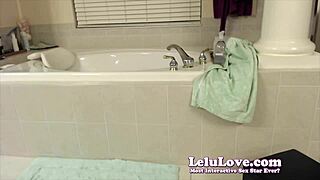 Webcam Girl Teases with Vibrator and Oily Body Rub