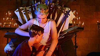 bent over twink riding in targaryen doggystyle