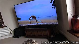 big ass stepsister gets hammered from behind at yoga pov