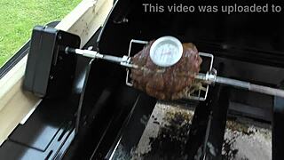 kiwi milf submissive takes temperature probe after master checks