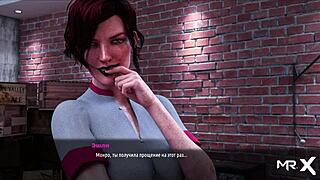 Erotic massage game in 3d cartoon hentai fashion business