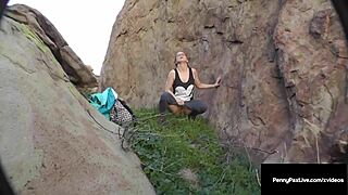 redhead horny hiker penny pax getting snatch fucked outdoors