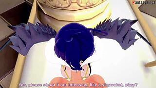 Albedo fucking in free pov overlord fantasy scene.