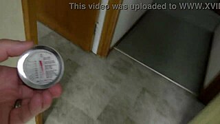 kiwi milf submissive takes temperature probe after master checks