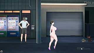 Shameless MILF Exhibitionist Shows Big Tits and Ass in Hentai Anime