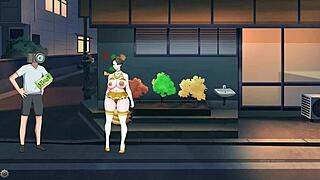 Shameless MILF Exhibitionist Shows Big Tits and Ass in Hentai Anime