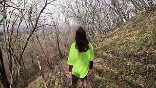 Look at That Perfect Ass Touching Herself Naked in the Woods!