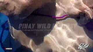 Busty Pinay shows off her big boobs by the pool