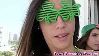 uhh, teen ass got jizzed at party, total hardcore mess, ya know