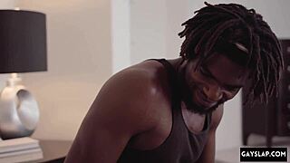 Big dick black guy gets it hard in hot gay scene