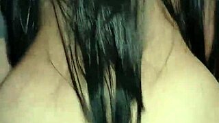 brunette cowgirl moans wetly riding to creampie