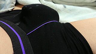 Solo boy’s steamy experience with stockings and panties