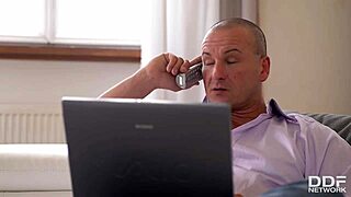 Blondie Angel Black opens wide for a hard cock in her tight butt