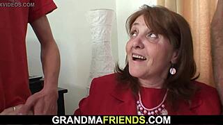 Three women of a certain age have sex in the office