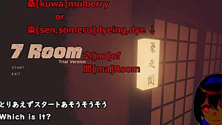 7 room trial game with crossdressing subtitles played by silent v ghost 😏