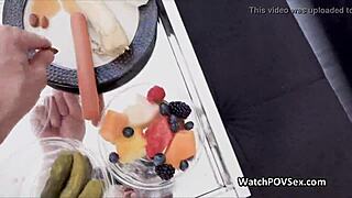 spicy curvy latina gf sucks bf's cock in pov homemade