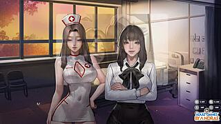 Surprise handjob from naughty nurse Yui