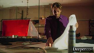 Abigail mac fucks her young employee in the bathroom