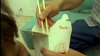 Threesome with monster cock ends in anal creampie and licking. Intense hardcore action.