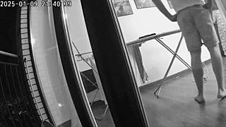 Cheating wife sneaks a wild fuck with friend while husband's away.